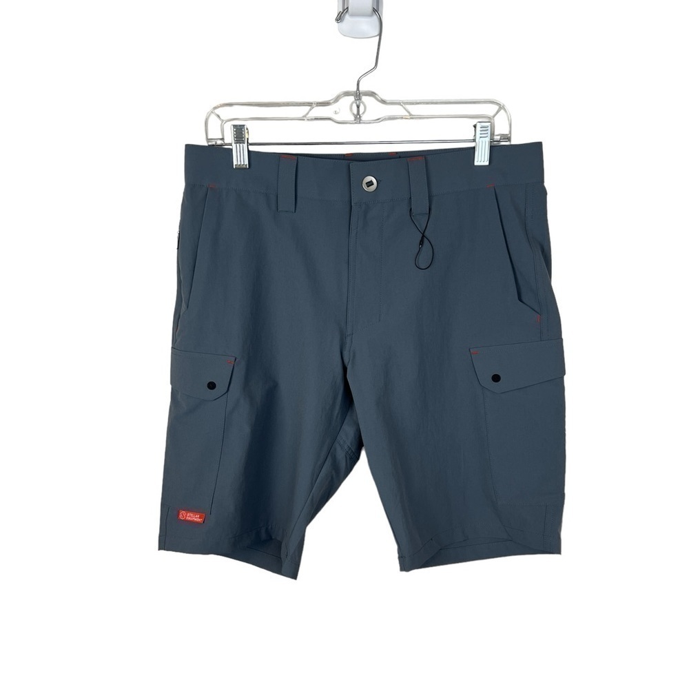 Stellar Equipment Stretch Softshell Grey Cargo Shorts 10”